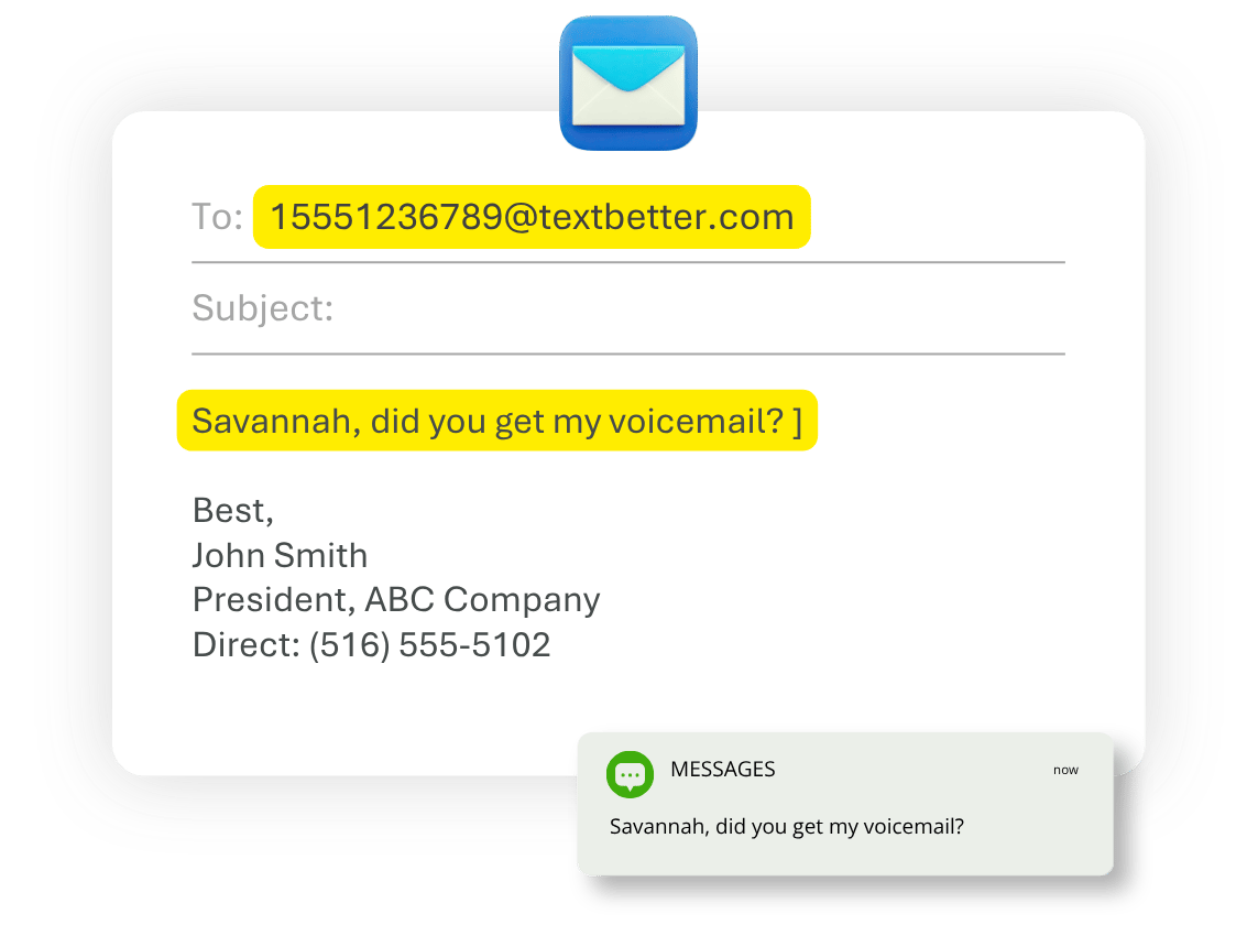 How to send texts from your email