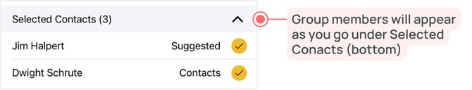 Select Contacts for Group Conversations